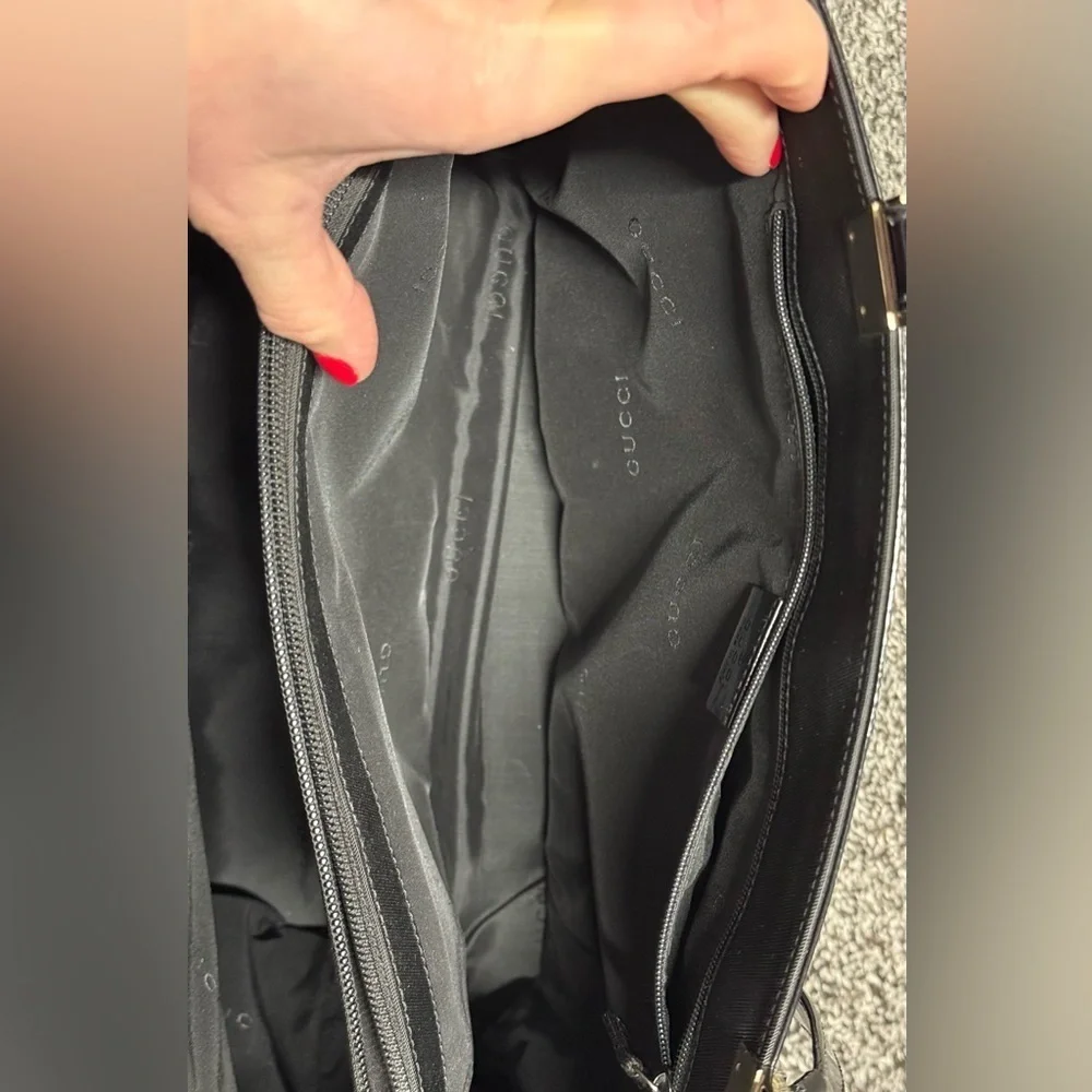 Gucci vintage large black tote